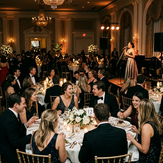 Cantante de jazz y bossa nova en gala nocturna elegante