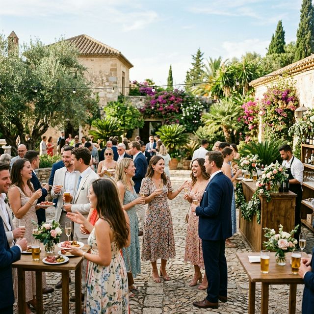 Cóctel de boda premium con música en directo